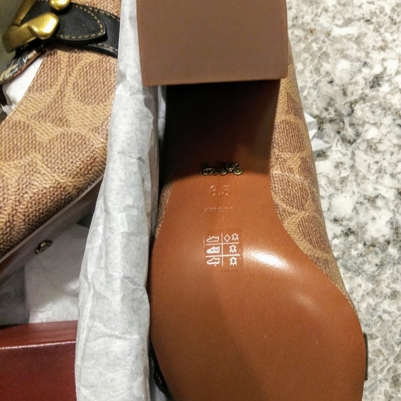 Coach Jade Loafer in Tan/ Natural/ Black- 8.5 - Picture 5 of 8